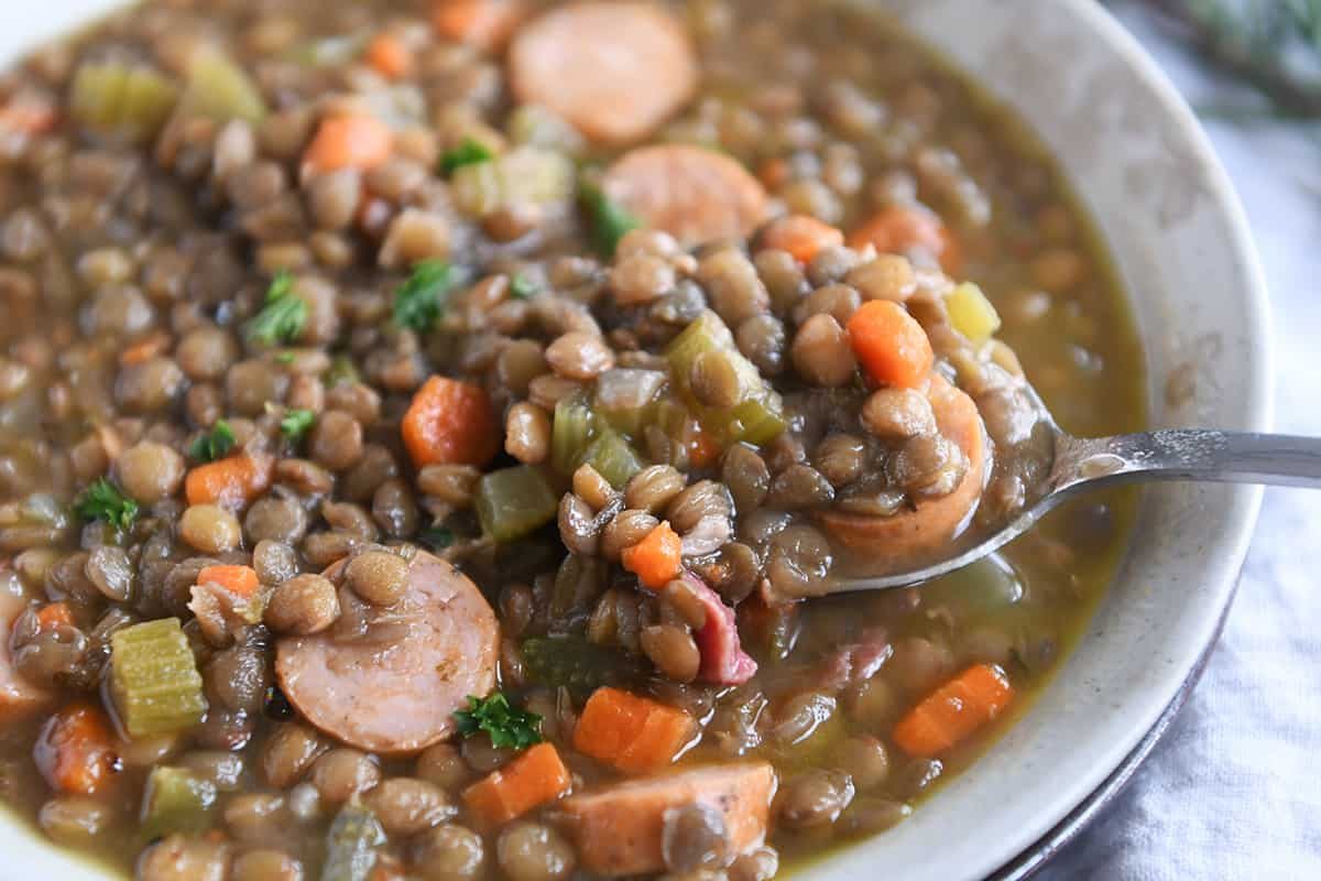 Amazing Leftover Ham Bone Lentil Soup