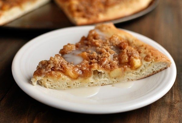 Apple Cinnamon Streusel Dessert Pizza