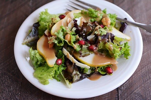 Autumn Pear Salad with Maple Balsamic Dressing