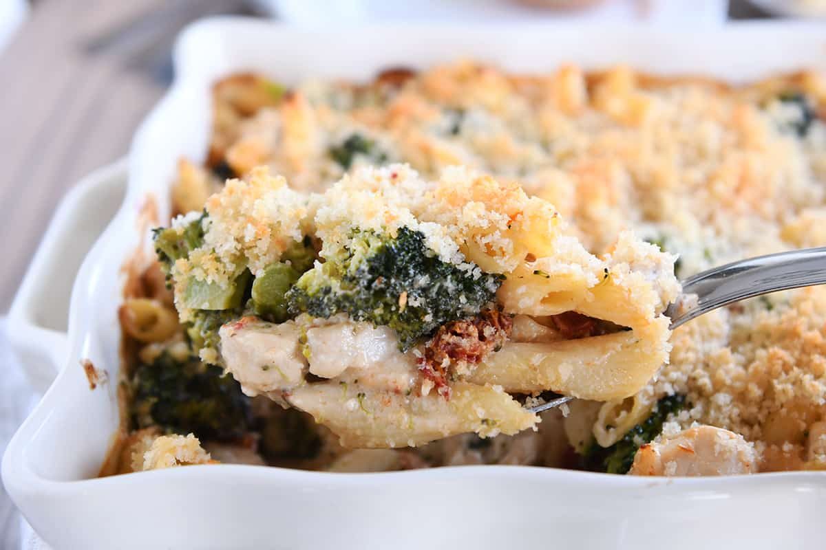 Baked Penne with Chicken, Broccoli and Smoked Mozzarella