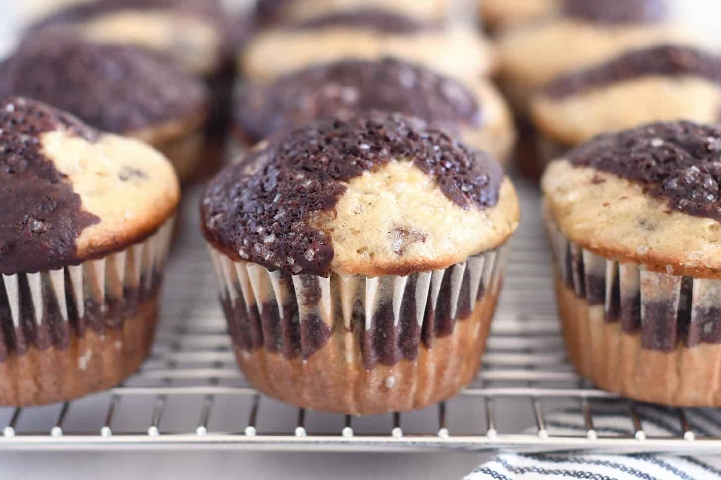 Banana Chocolate Swirl Muffins
