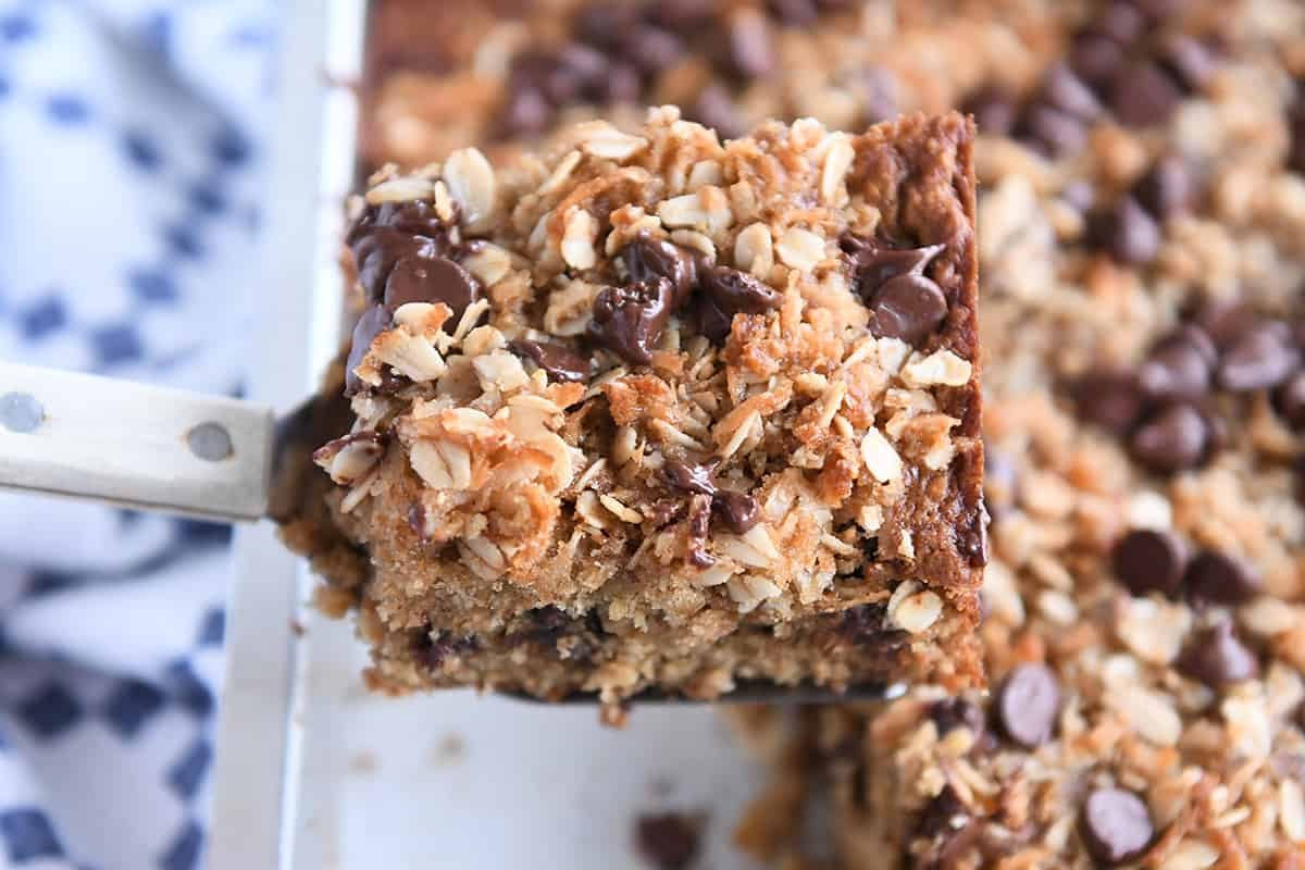 Banana Oat Chocolate Chip Snack Cake