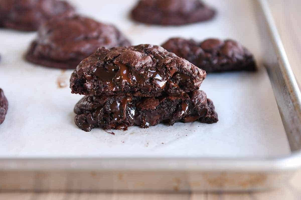 Big Fat Double Dark Chocolate Cookies