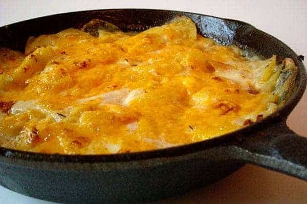 Blue Cheese and Cheddar Scalloped Potatoes