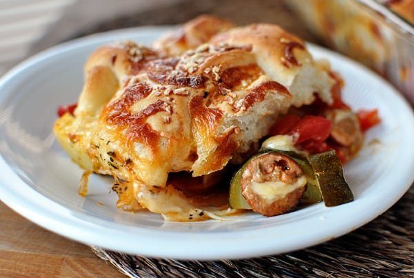 Breadstick and Pizza Casserole