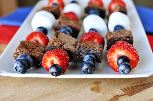 Brownie {& Fruit} Kebabs
