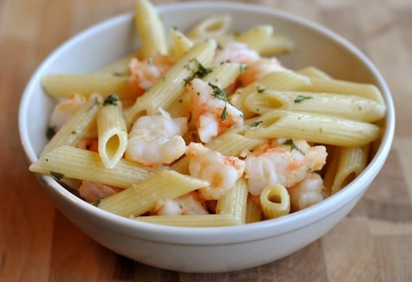 Butter and Garlic Shrimp Penne