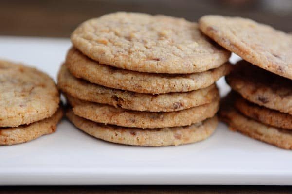 Thin and Chewy Butterfinger Cookies