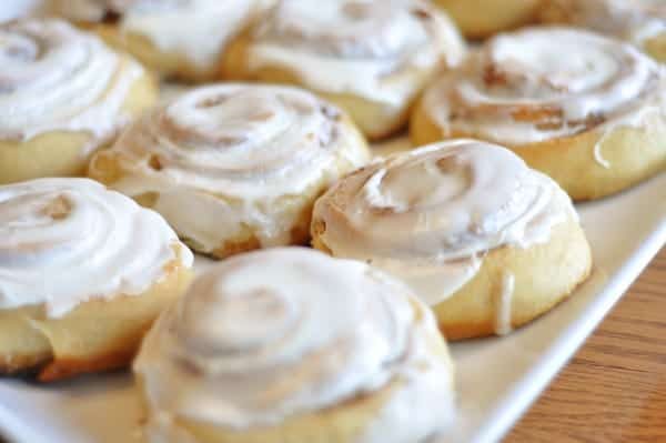 Buttermilk Cinnamon Rolls with Cream Cheese Glaze