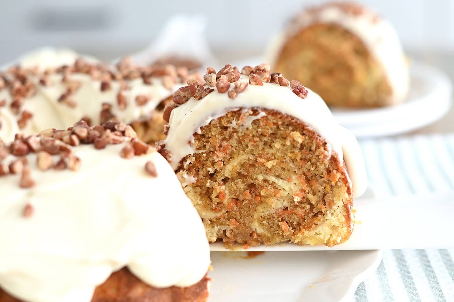 Carrot Cake Cream Cheese Swirl Bundt Cake