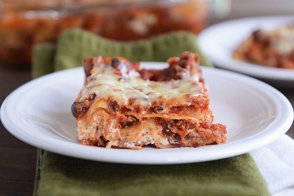 Cheesy Black Bean Lasagna
