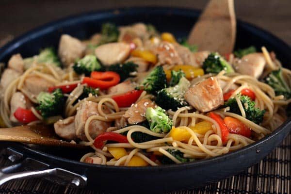 Stir-Fried Chicken and Vegetable Lo Mein