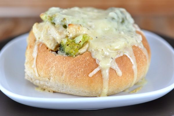 Chicken Cordon Bleu Bread Bowls