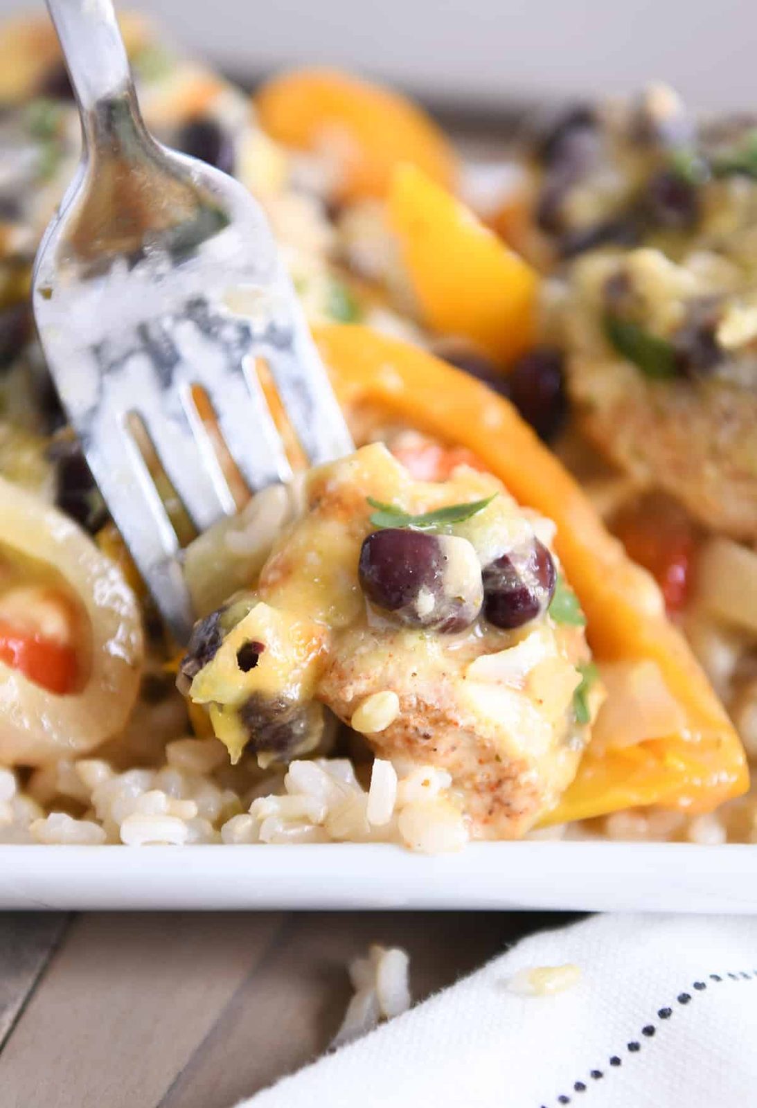 Cheesy Chicken Enchilada Bake
