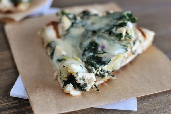 Creamy Spinach Artichoke Pizza