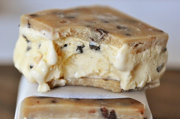 Chocolate Chip Cookie Dough Ice Cream Sandwiches