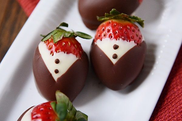 Chocolate Covered Strawberries Tuxedo-Style