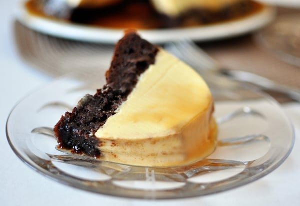 Chocolate Flan Cake {i.e. Magic Chocoflan!}