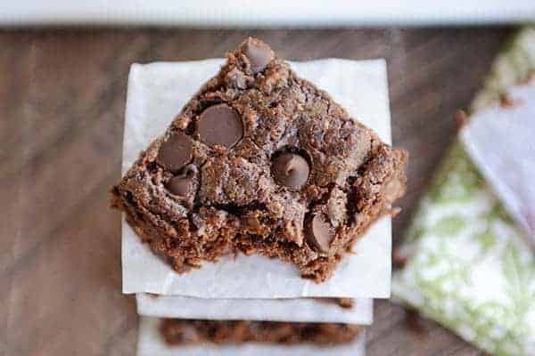 Double Chocolate Zucchini Brownies