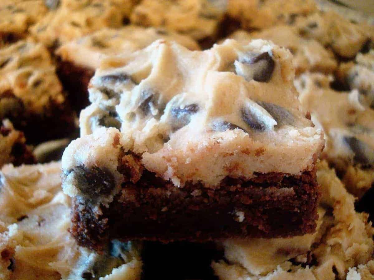 Cookie Dough Topped Brownies