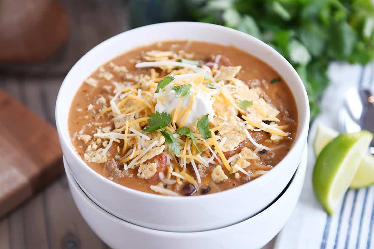 Creamy Black Bean Taco Soup