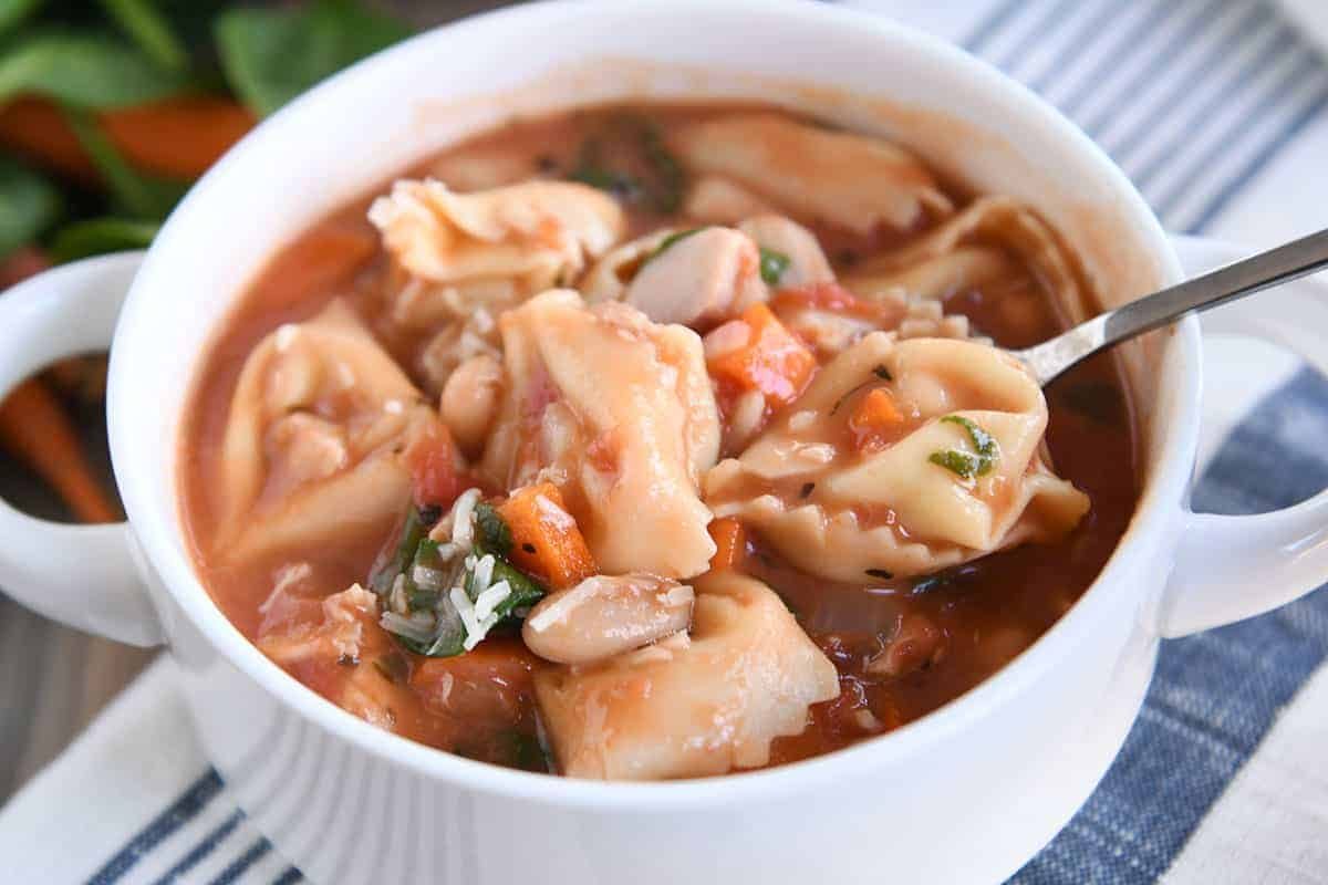 Creamy Tuscan Tortellini Soup