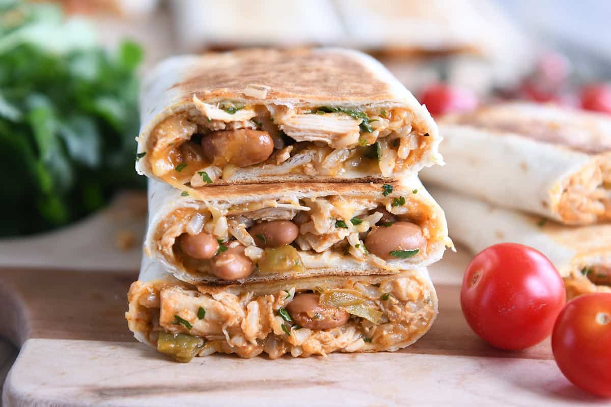 Crispy Chicken Enchilada Wraps
