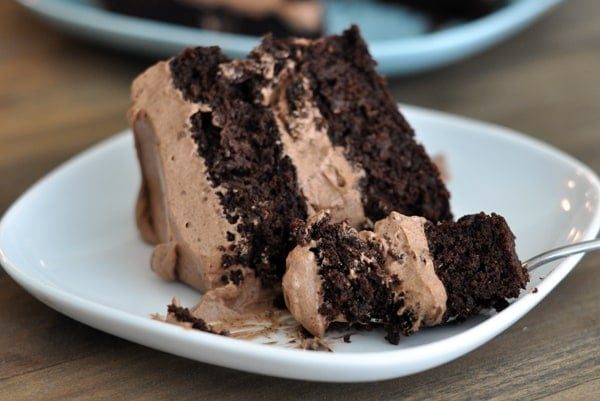 Decadent Chocolate Cake with Whipped Chocolate Frosting