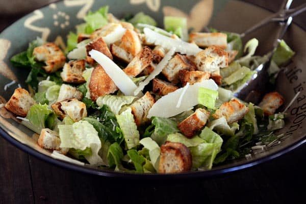 Delicious Caesar Salad {With Homemade Dressing}