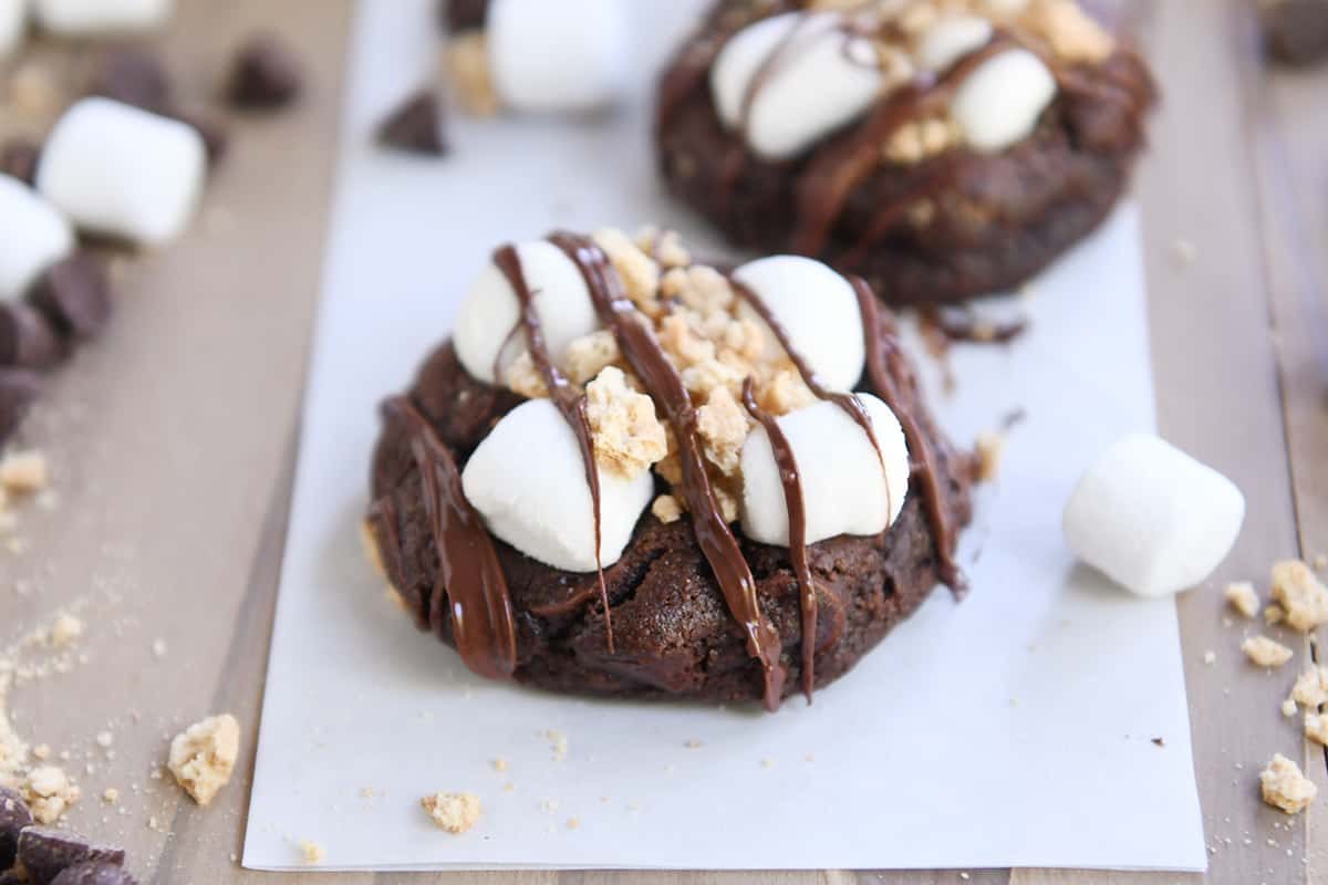 Double Chocolate S'Mores Cookies