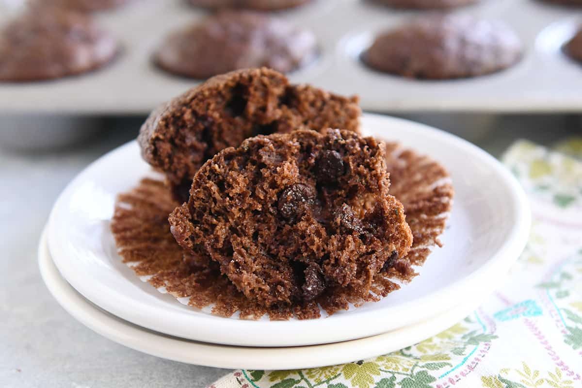 Double Chocolate Zucchini Muffins