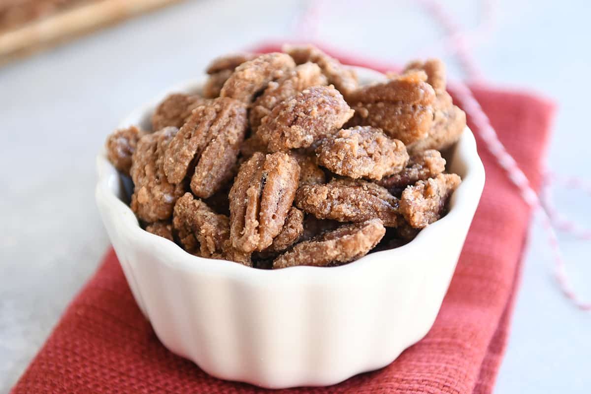 Easy Cinnamon and Sugar Candied Pecans