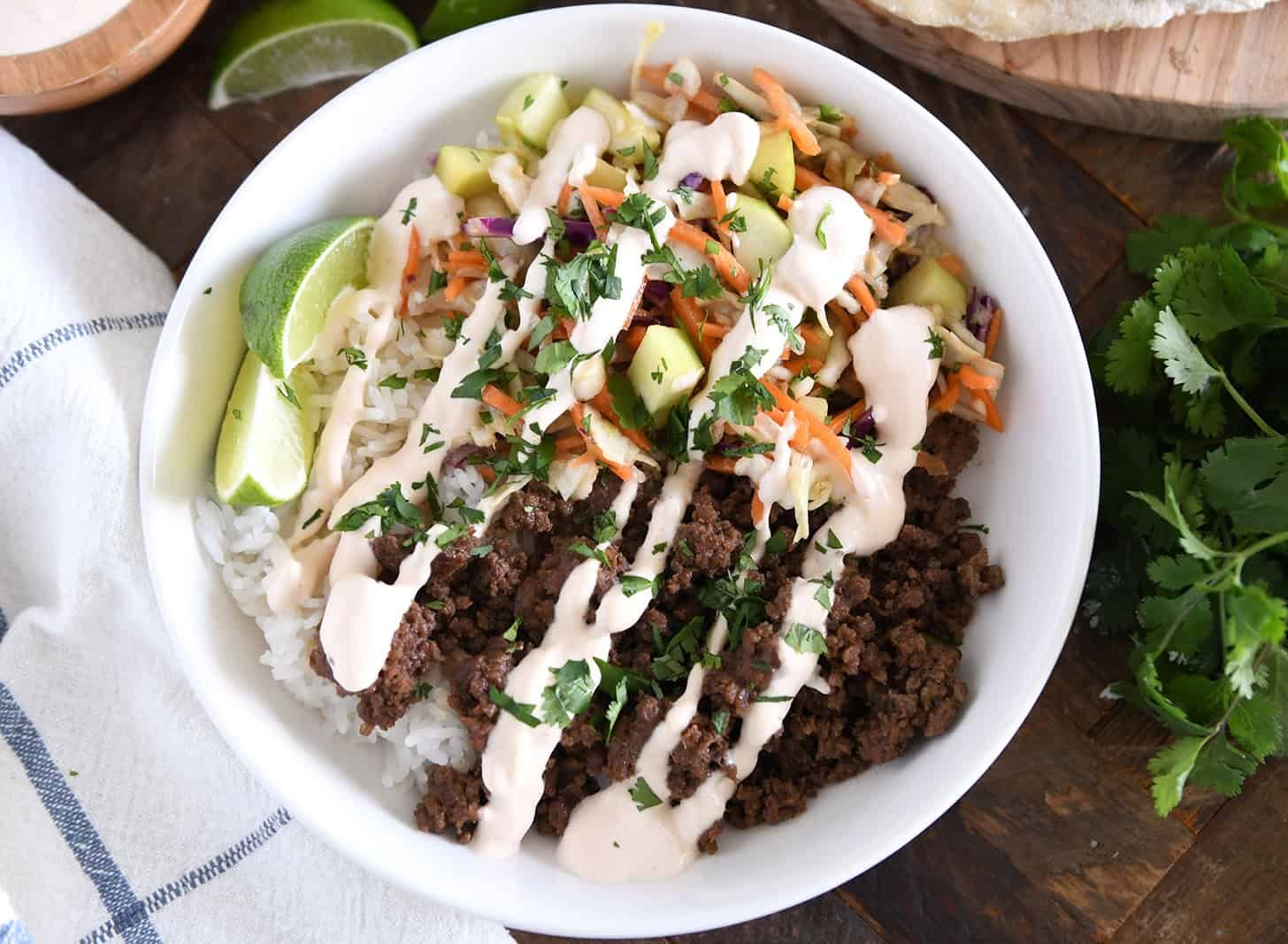 Easy Korean Beef Bowls