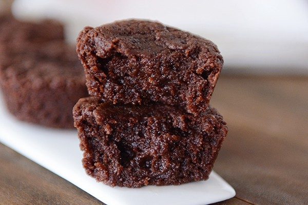 Fudgy Coconut Oil Brownie Bites