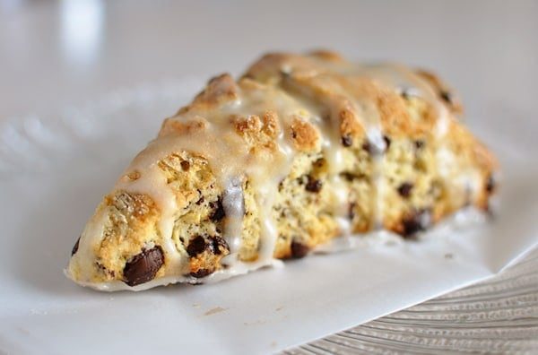 Glazed Chocolate Chip Scones