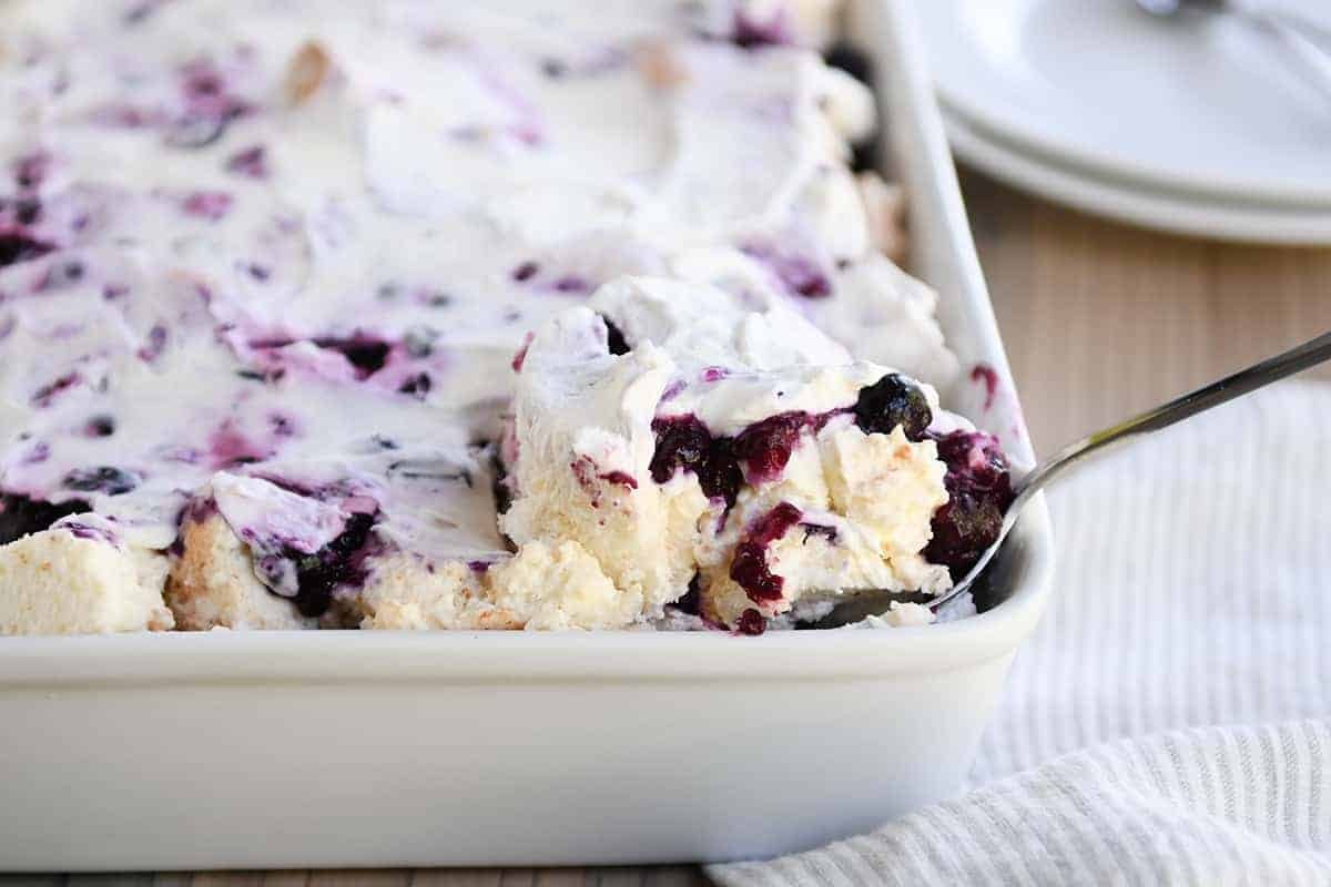 Heavenly Blueberries and Cream Angel Dessert