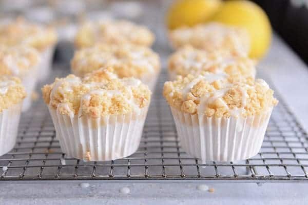 Lemon Cream Cheese Crumb Muffins