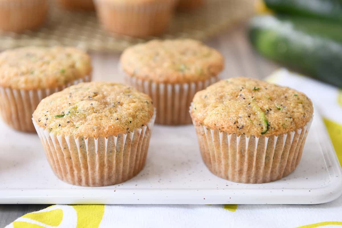 Lemon Poppy Seed Zucchini Muffins