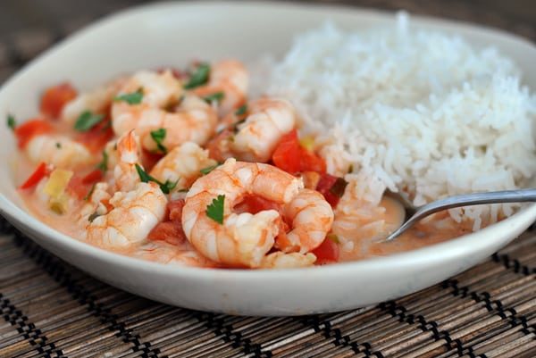 Garlic Shrimp in Coconut Lime Tomato Sauce