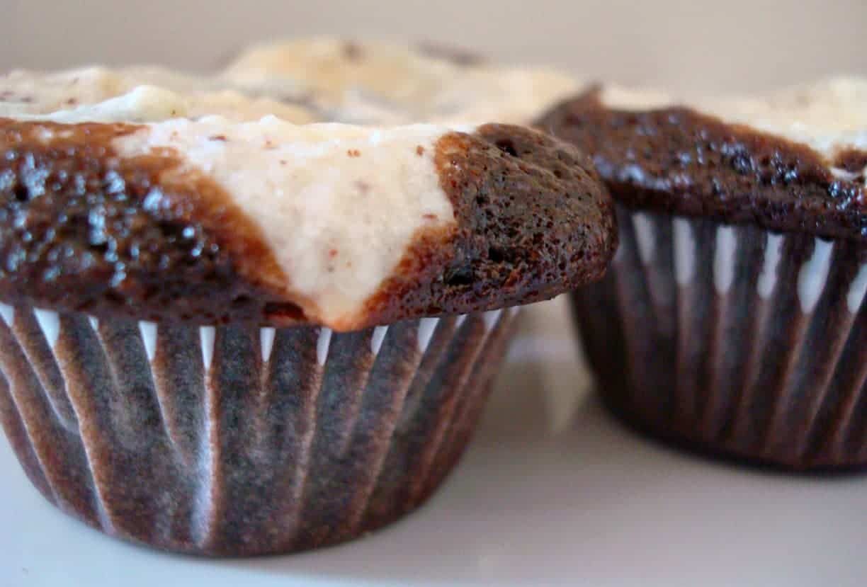 Mini Black Bottom Cupcakes