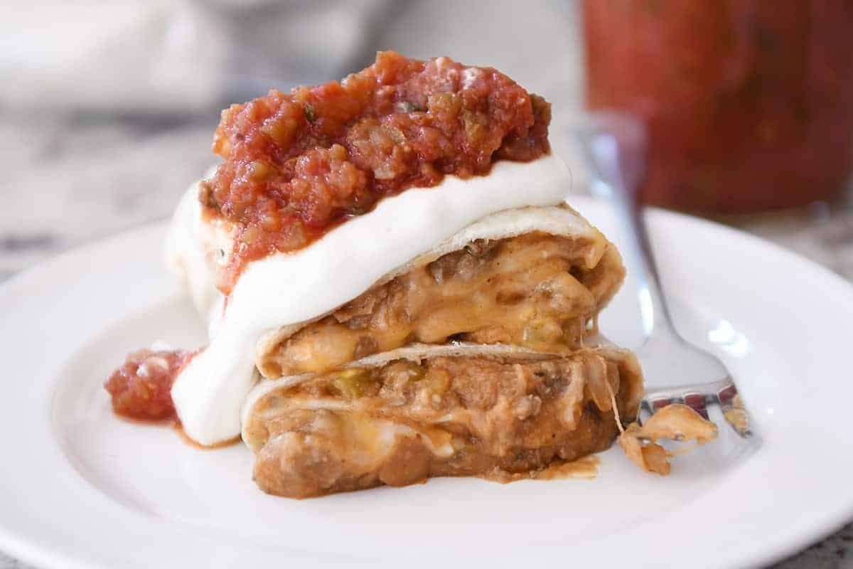 My Mom's Famous Freezer Beef and Bean Burritos