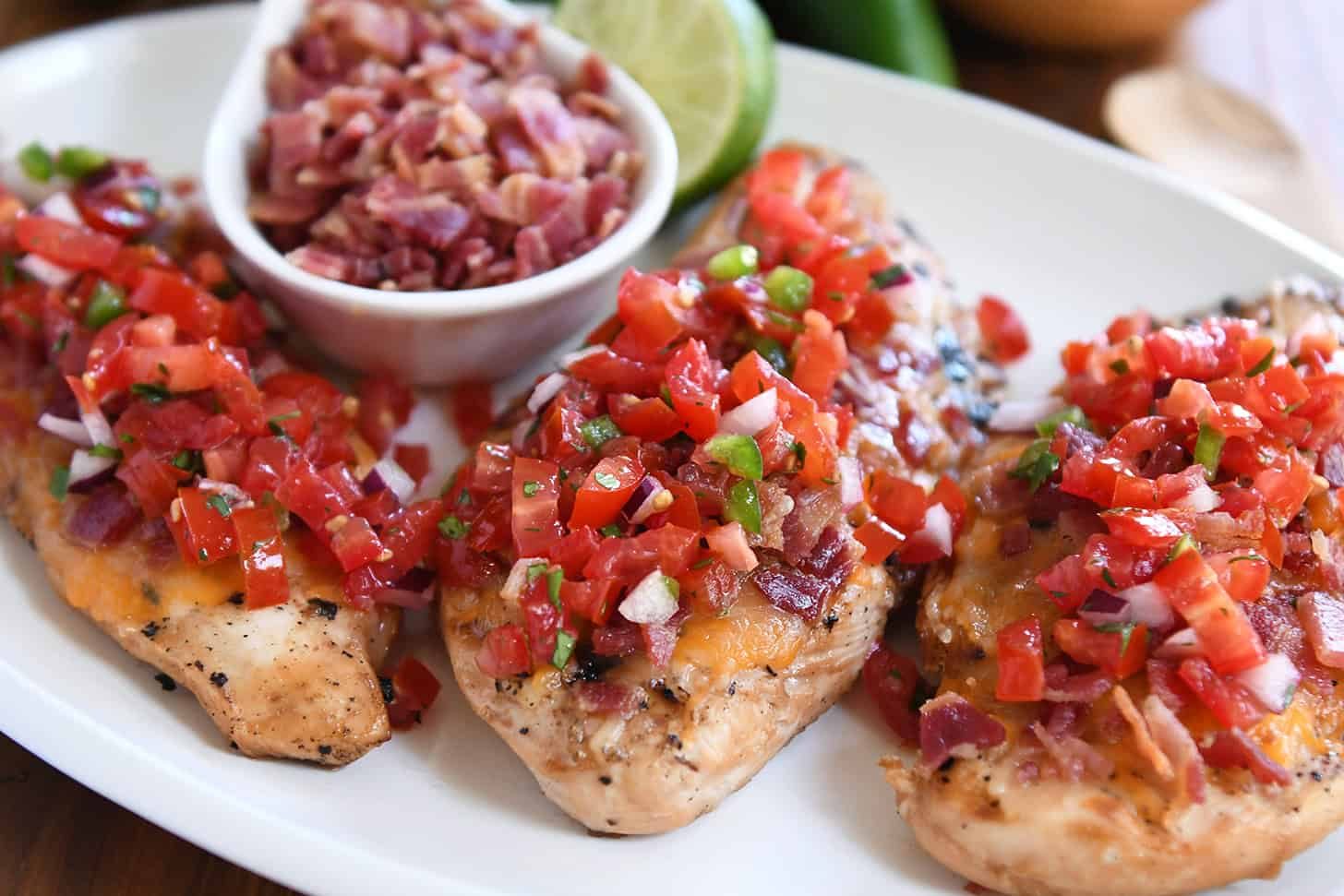 Monterey Chicken with Pico de Gallo {Chili's Copycat}