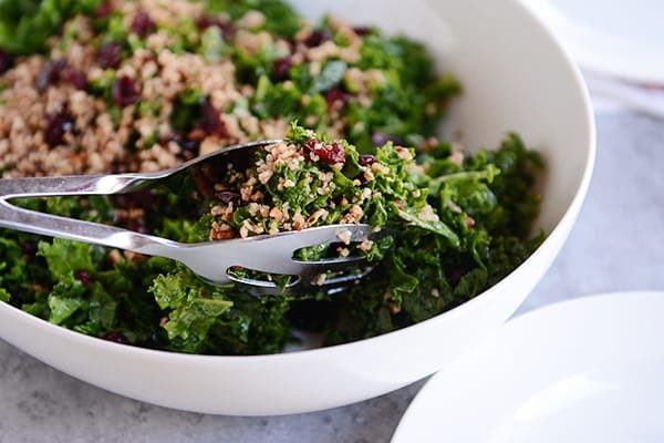 My Favorite Kale Salad {Lemon Vinaigrette + Pecan Parmesan}
