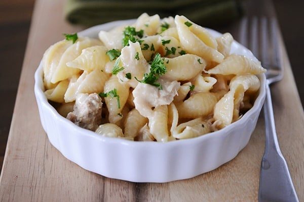 One Pot Creamy Tuna and Shells