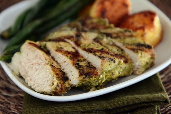 Pesto Marinated Grilled Chicken