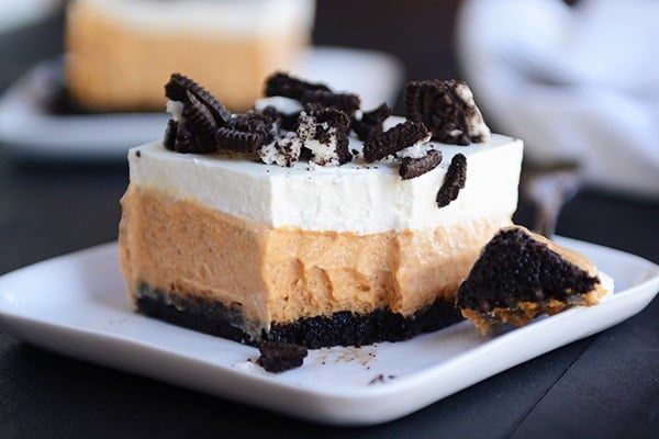 Pumpkin Oreo Cheesecake Bars