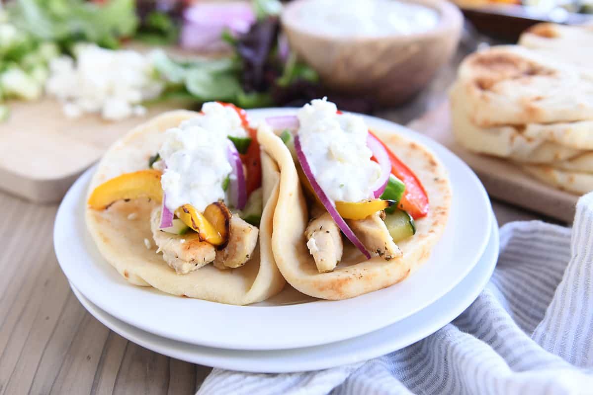 Sheet Pan Chicken Tzatziki Wraps