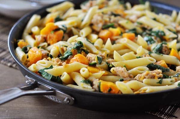 Skillet Butternut Squash and Penne Pasta