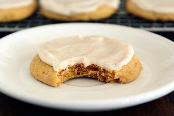 Soft Batch Iced Pumpkin Sugar Cookies