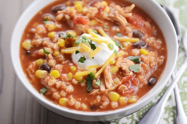 Southwestern Chicken Barley Chili